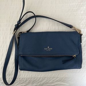 Navy Blue Kate Spade Leather Handbag